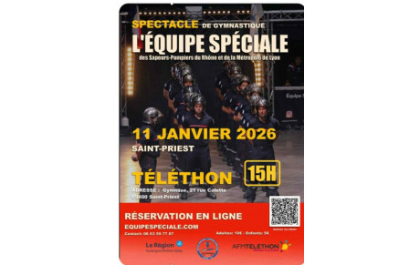 Téléthon : spectacle de l'Equipe Spéciale des Sapeurs-Pompiers